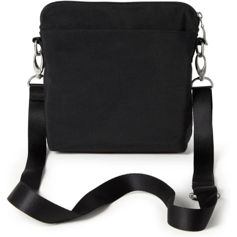 Women's Black Let's Escape Crossbody Bag phone pocket Imported Zipper
